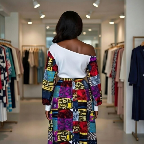 Multicolour Top and Skirt Set